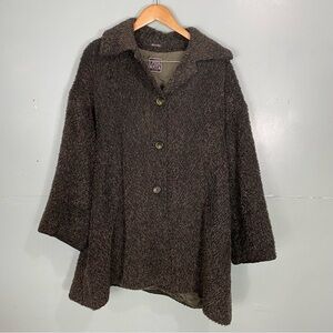 Cinzia Rocca Green Alpaca‎ Wool Blend Coat Green Sz 10. Made in Italy